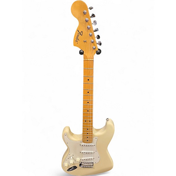 Used Fender 1968 Reissue Left Handed Stratocaster Made In Japan Olympic White Solid Body Electric Guitar