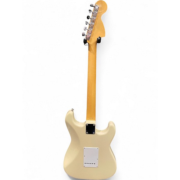 Used Fender 1968 Reissue Left Handed Stratocaster Made In Japan Olympic White Solid Body Electric Guitar