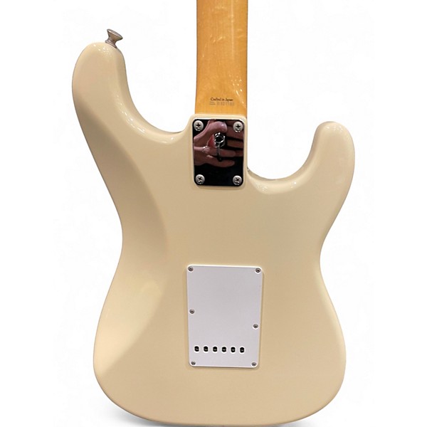 Used Fender 1968 Reissue Left Handed Stratocaster Made In Japan Olympic White Solid Body Electric Guitar