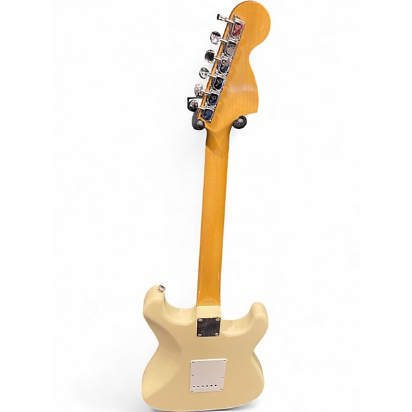 Used Fender 1968 Reissue Left Handed Stratocaster Made In Japan Olympic White Solid Body Electric Guitar