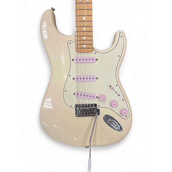 Used 2014 Fender Standard Stratocaster Antique White Solid Body Electric Guitar