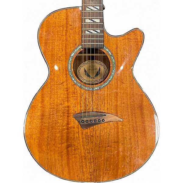 Used Dean PE Koa Performer Exotic Natural Koa Acoustic Electric Guitar