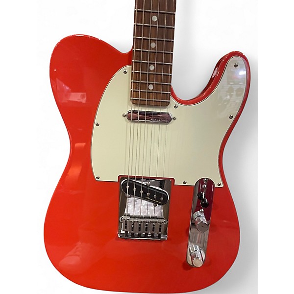 Used 2017 Fender Deluxe Nashville Telecaster Fiesta Red Solid Body Electric Guitar