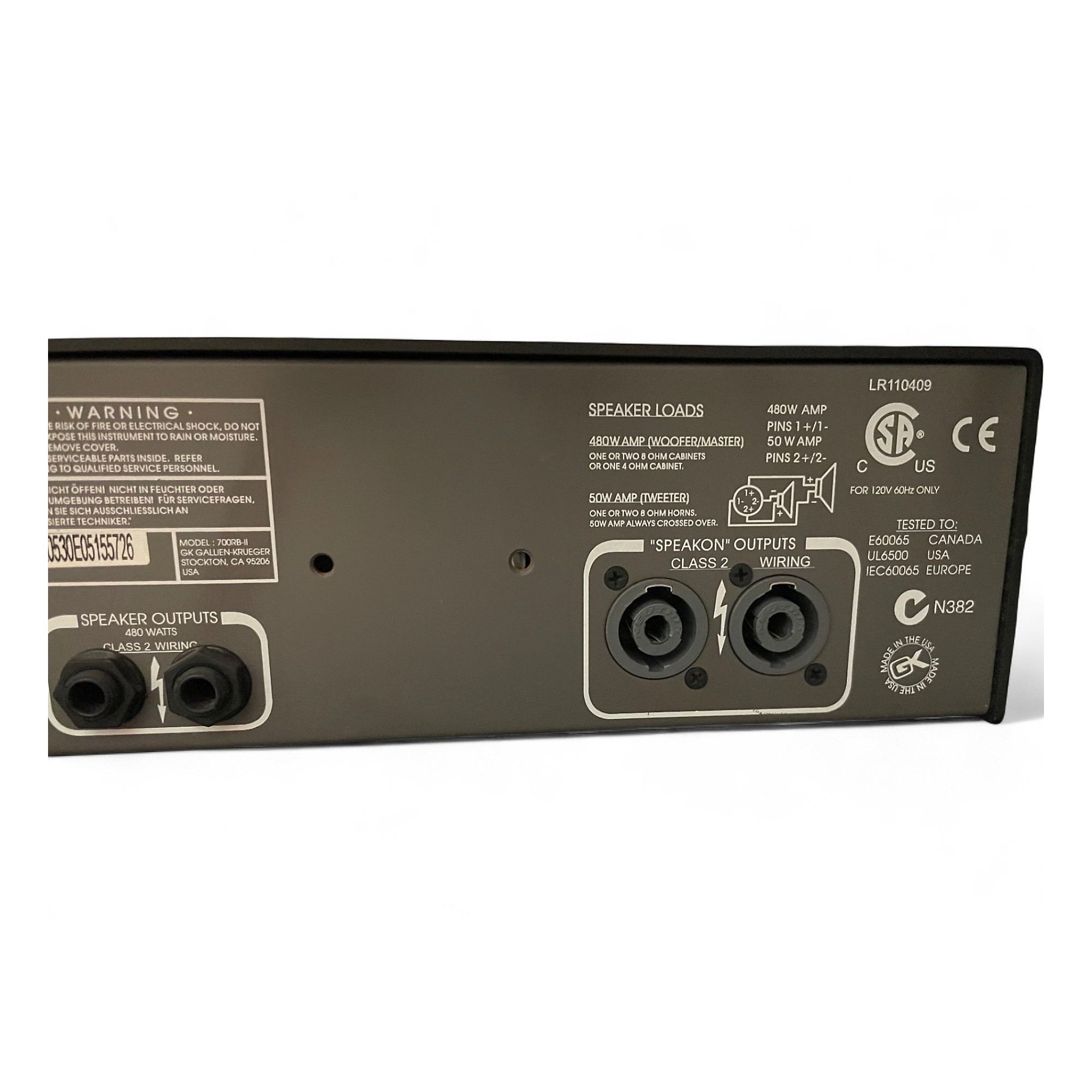 Used Gallien-Krueger 700RB-II 480/50W Bass Amp Head | Guitar Center