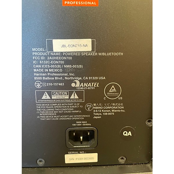 Used JBL EON715 Powered Speaker