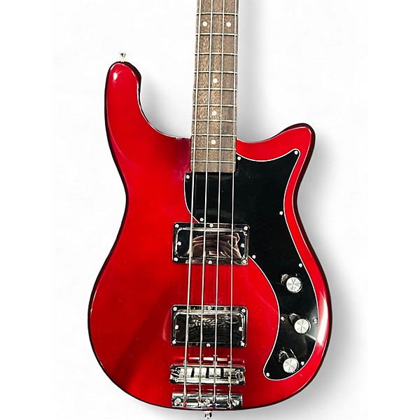 Used 2024 Epiphone Embassy Sparkling Burgundy Electric Bass Guitar
