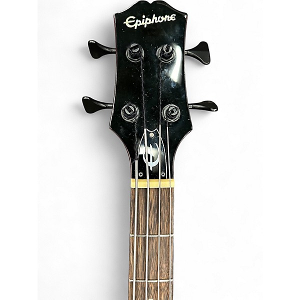 Used 2024 Epiphone Embassy Sparkling Burgundy Electric Bass Guitar