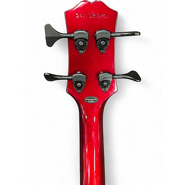 Used 2024 Epiphone Embassy Sparkling Burgundy Electric Bass Guitar