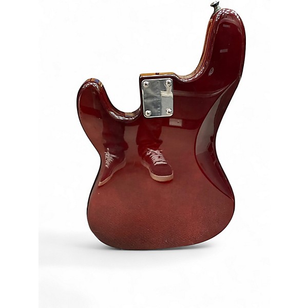 Used AXL johnson p bass Red Electric Bass Guitar