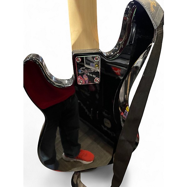 Used Squier Affinity Precision Bass Black Electric Bass Guitar