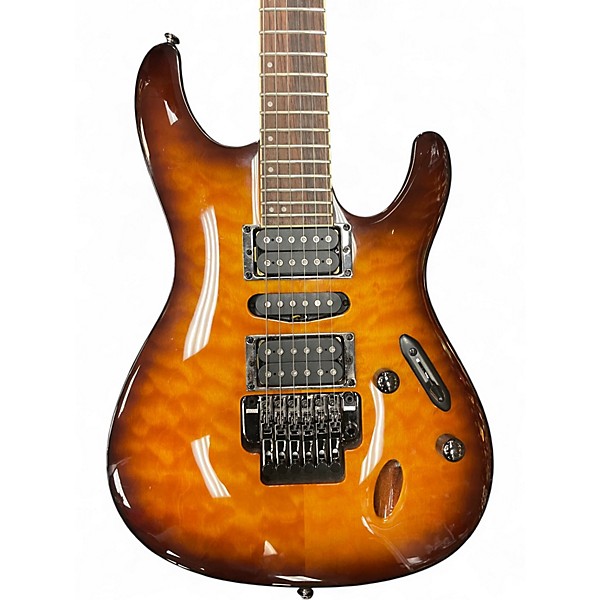 Used Ibanez S670QM Dragon Eye Burst Solid Body Electric Guitar