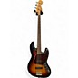 Used Squier Classic Vibe 60s Fretless Jazz Bass 3 Tone Sunburst Electric Bass Guitar thumbnail