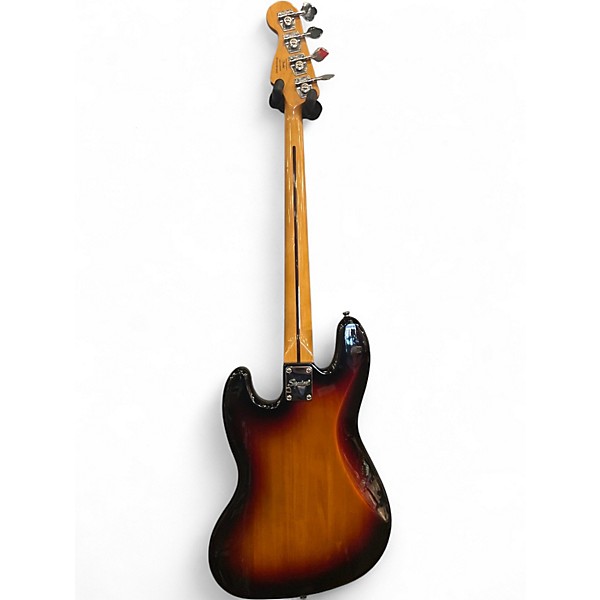 Used Squier Classic Vibe 60s Fretless Jazz Bass 3 Tone Sunburst Electric Bass Guitar