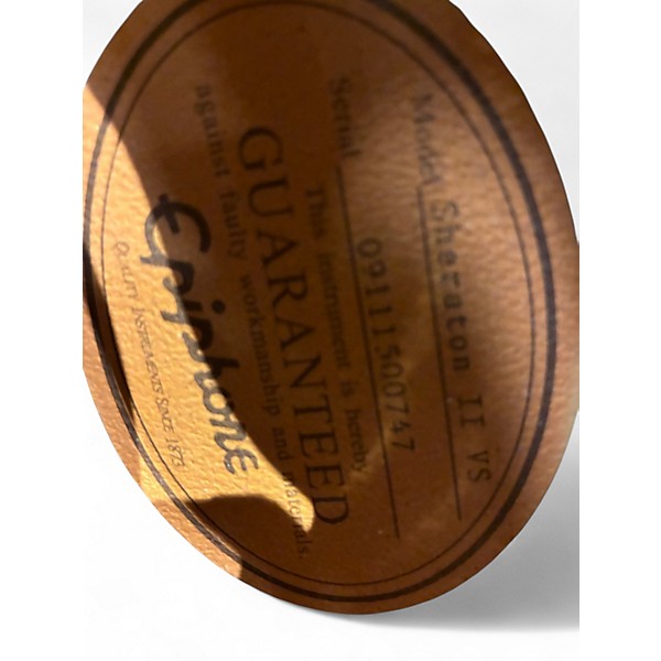 Used Epiphone LEFT HANDED SHARATON II Vintage Sunburst Hollow Body Electric Guitar