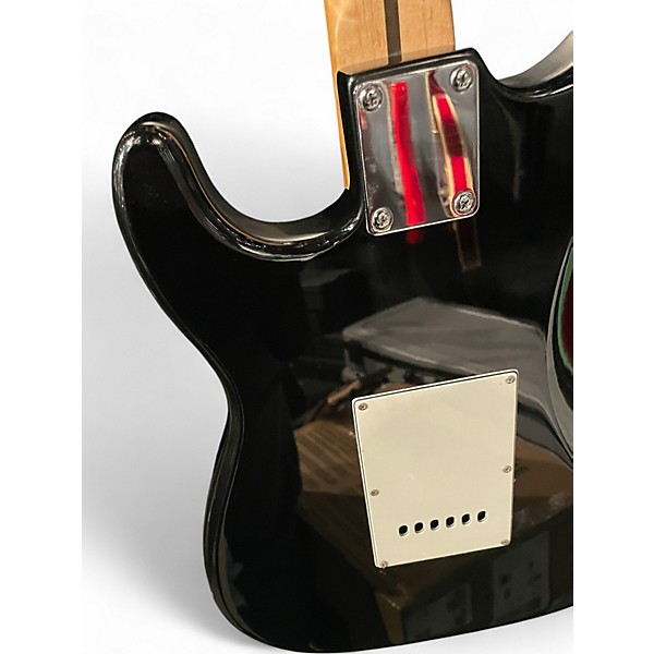 Used Starcaster by Fender Stratocaster Black Solid Body Electric Guitar