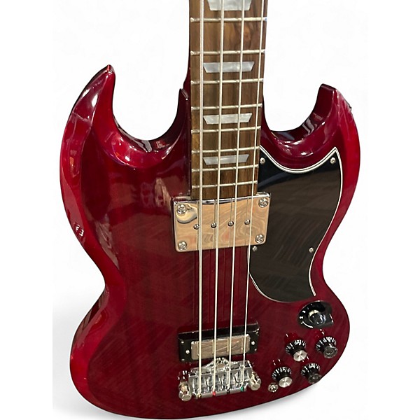 Used Epiphone SG Bass Worn Cherry Electric Bass Guitar