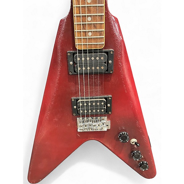 Used Harmony FLYING V RED Solid Body Electric Guitar