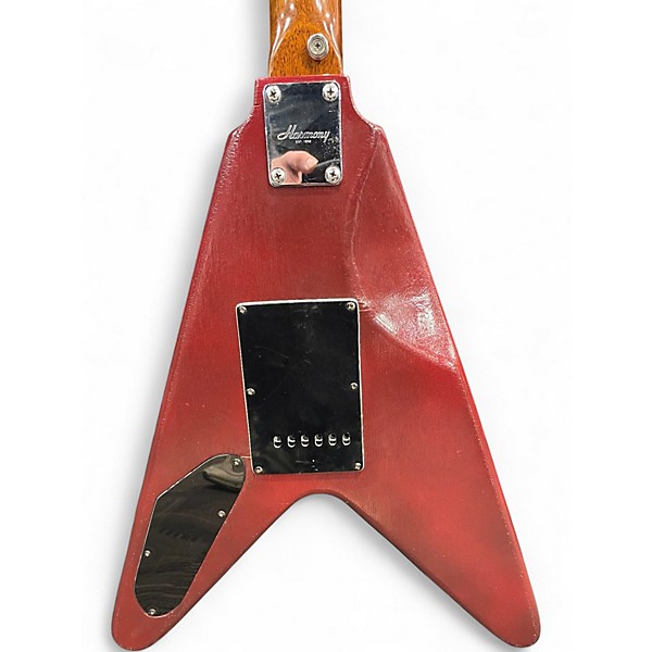 Used Harmony FLYING V RED Solid Body Electric Guitar