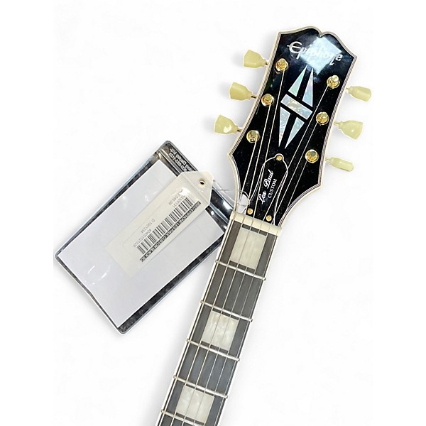 Used Epiphone Les Paul Custom Black Solid Body Electric Guitar