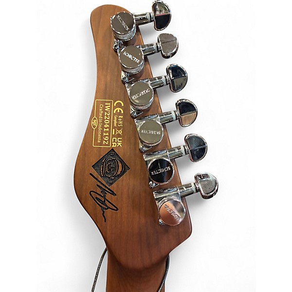 Used Schecter Guitar Research NICK JOHNSTON SSS Orange Solid Body Electric Guitar