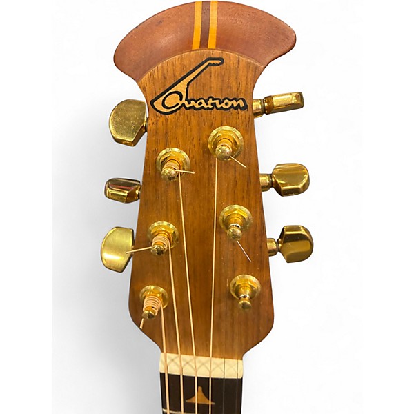 Used 1990s Ovation 1718 Elite Natural Acoustic Electric Guitar
