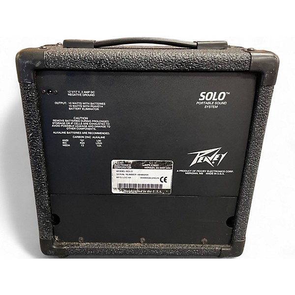 Used Peavey solo  battery powered PA speaker Powered Speaker