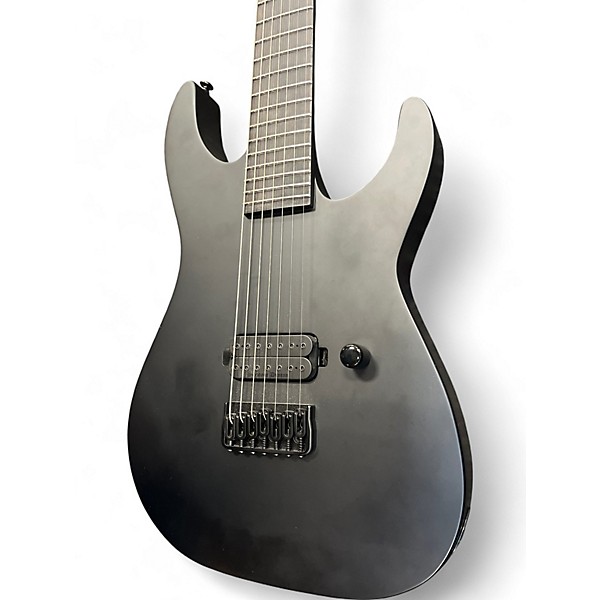 Used ESP LTD BLACK METAL 7 string Flat Black Solid Body Electric Guitar