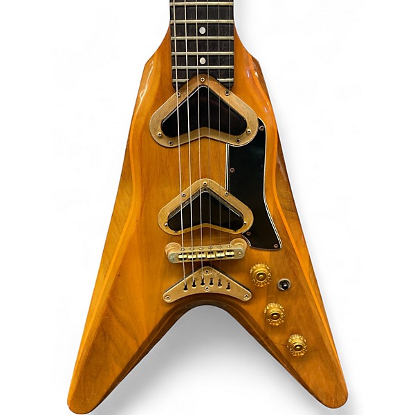 Vintage 1980 Gibson V2 Natural Solid Body Electric Guitar