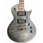 Used ESP LTD EC401QM Transparent Gray Solid Body Electric Guitar
