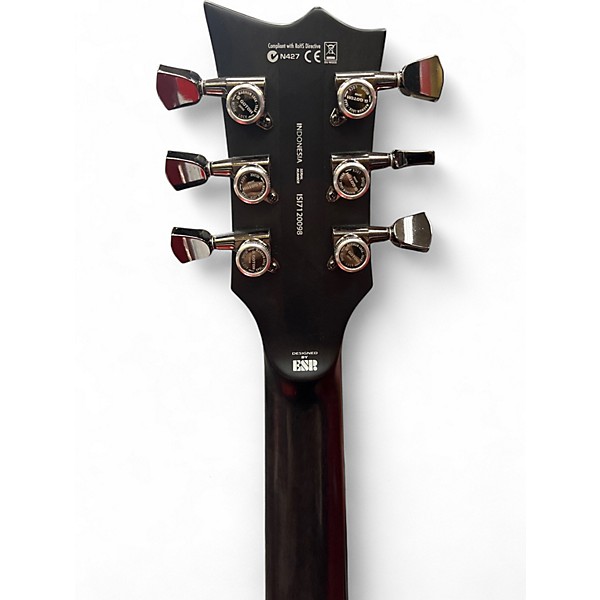 Used ESP LTD EC401QM Transparent Gray Solid Body Electric Guitar