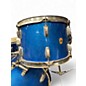 Vintage 1966 Ludwig 4 Piece Down Beat Blue Sparkle Drum Kit