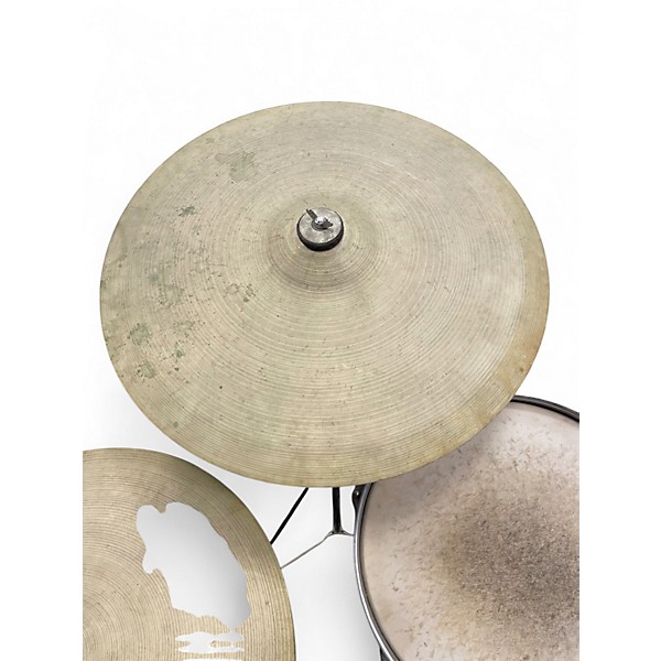 Vintage 1966 Ludwig 4 Piece Down Beat Blue Sparkle Drum Kit