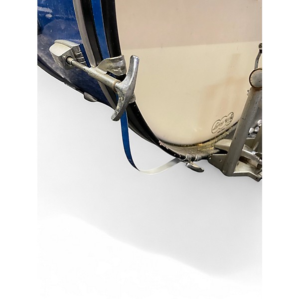 Vintage 1966 Ludwig 4 Piece Down Beat Blue Sparkle Drum Kit