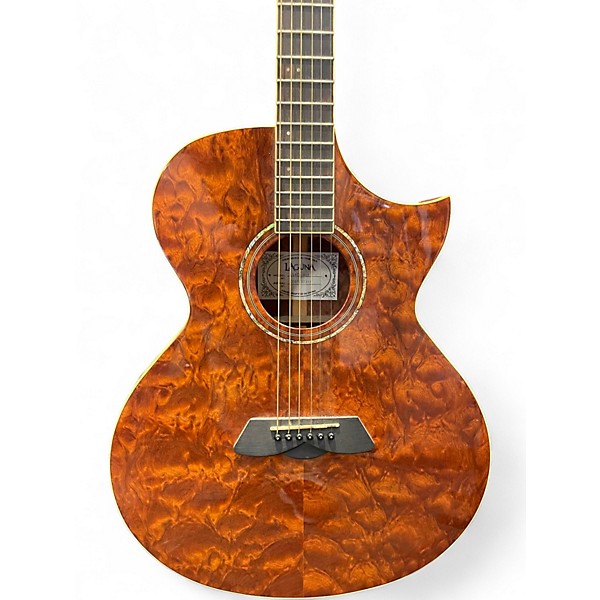 Used Laguna LG4CE Trans Brown Acoustic Electric Guitar