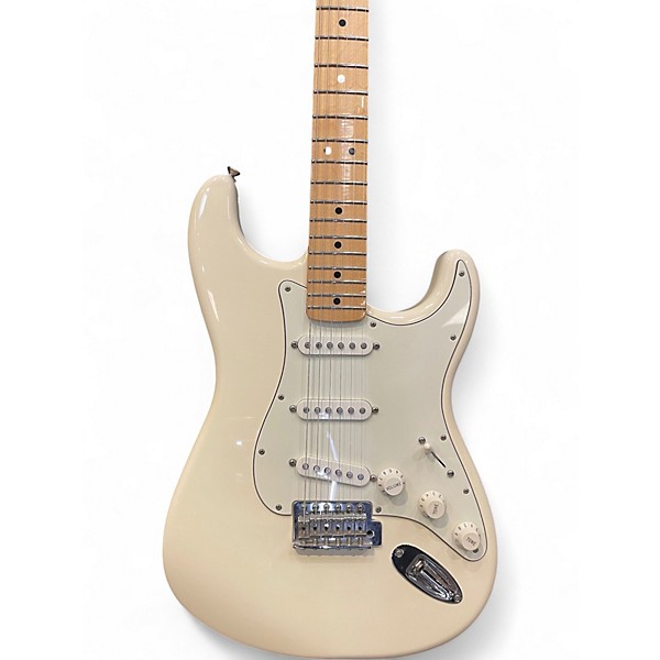 Used Fender Standard Stratocaster Cream Solid Body Electric Guitar