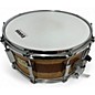 Used Pork Pie 14X6.5 Maple Snare Brandied Peach/Mahogany Stripe Drum