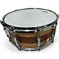 Used Pork Pie 14X6.5 Maple Snare Brandied Peach/Mahogany Stripe Drum
