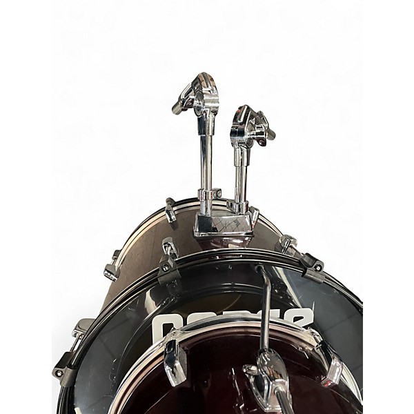 Used Peace 5 Piece Drum Kit Chrome Red Drum Kit