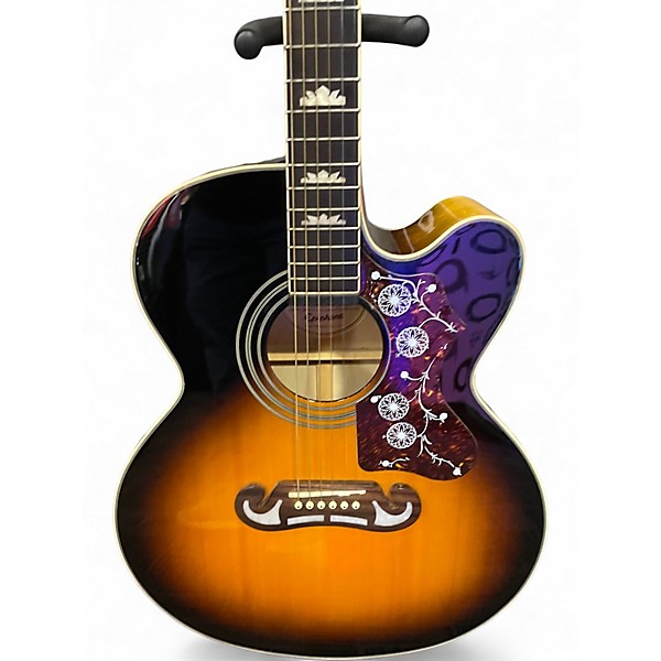Used Epiphone EJ200SCE Sunburst Acoustic Electric Guitar