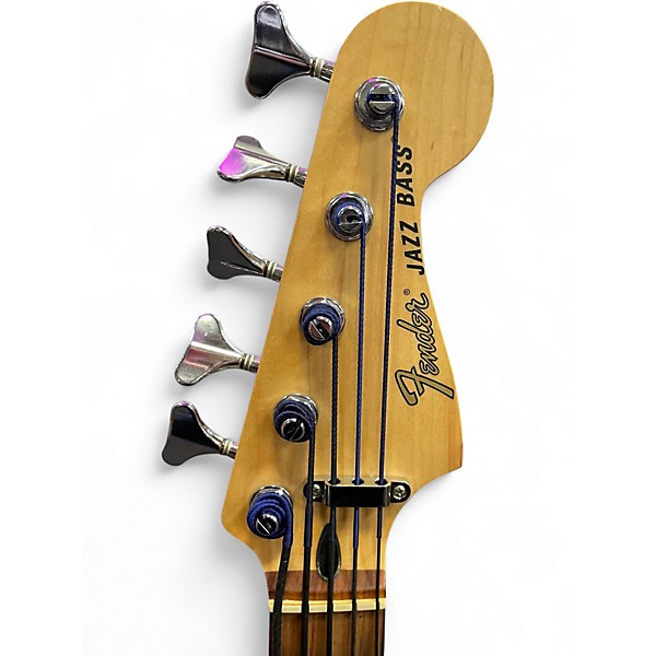 Used Fender deluxe active j bass V Seafoam Green Electric Bass Guitar