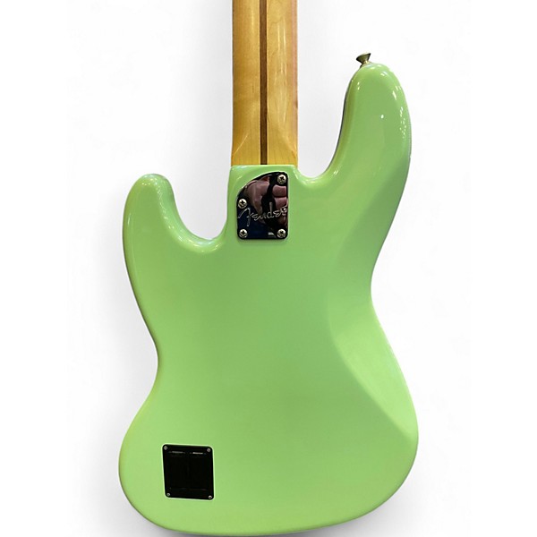 Used Fender deluxe active j bass V Seafoam Green Electric Bass Guitar