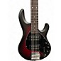 Used Sterling by Music Man Ray5 5 String Ruby Red Burst Electric Bass Guitar