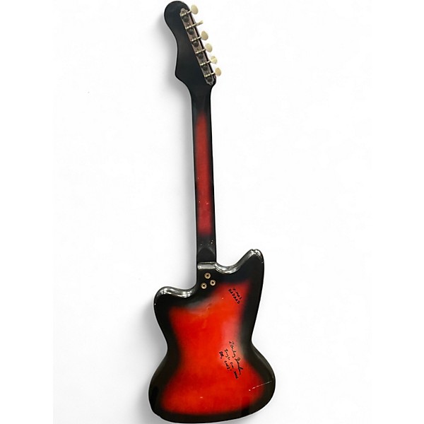Vintage 1960 Silvertone 1478 Crimson Red Burst Solid Body Electric Guitar