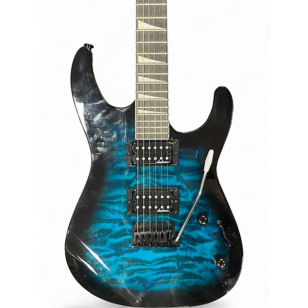 Used Jackson JS20 DKQ 2PT Transparent Blue Burst Solid Body Electric Guitar