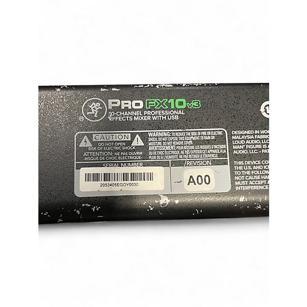 Used Mackie PROFX10 v3  Unpowered Mixer