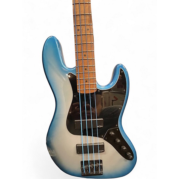 Used Squier Contemporary Jazz Bass Blue Sparkle Burst Electric Bass Guitar