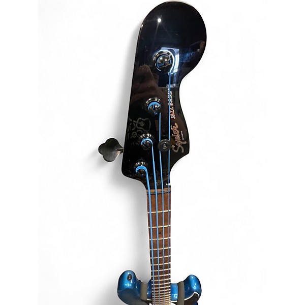 Used Squier Contemporary Jazz Bass Blue Sparkle Burst Electric Bass Guitar