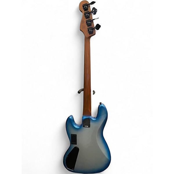 Used Squier Contemporary Jazz Bass Blue Sparkle Burst Electric Bass Guitar