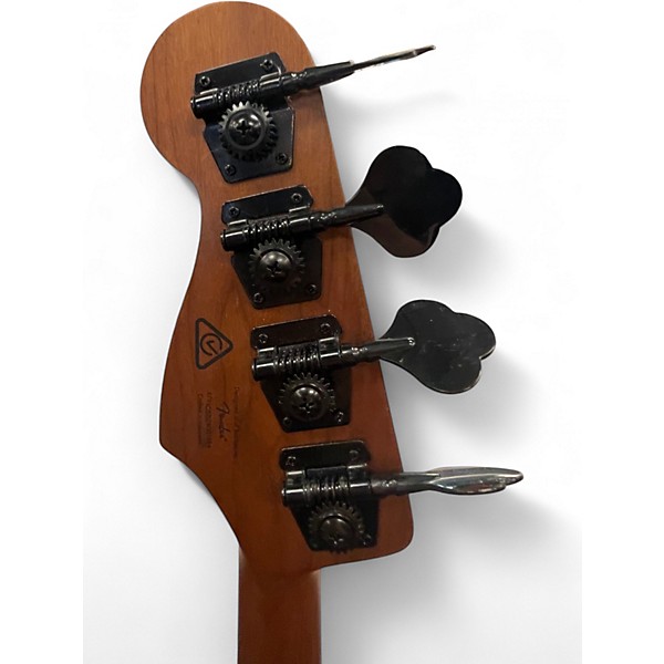 Used Squier Contemporary Jazz Bass Blue Sparkle Burst Electric Bass Guitar