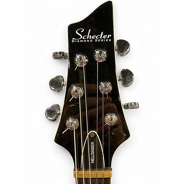 Used Schecter Guitar Research Hellraiser V1 WHITE Solid Body Electric Guitar